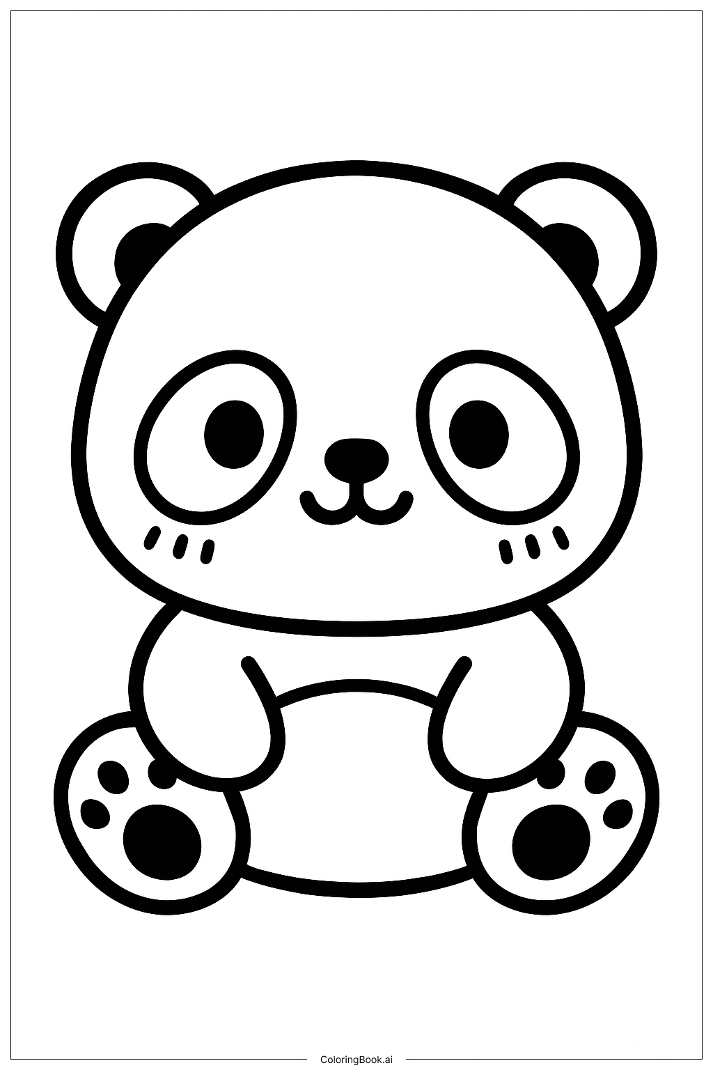  Trang tô màu Gấu Trúc Em Dễ Thương 