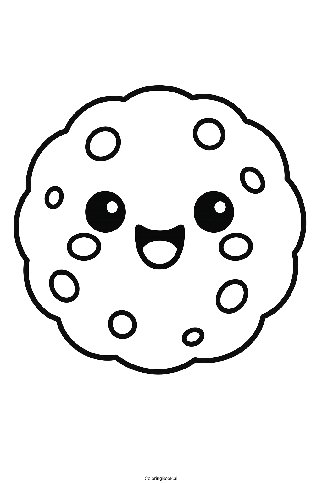  Trang tô màu Bánh Quy Kawaii Dễ Thương 