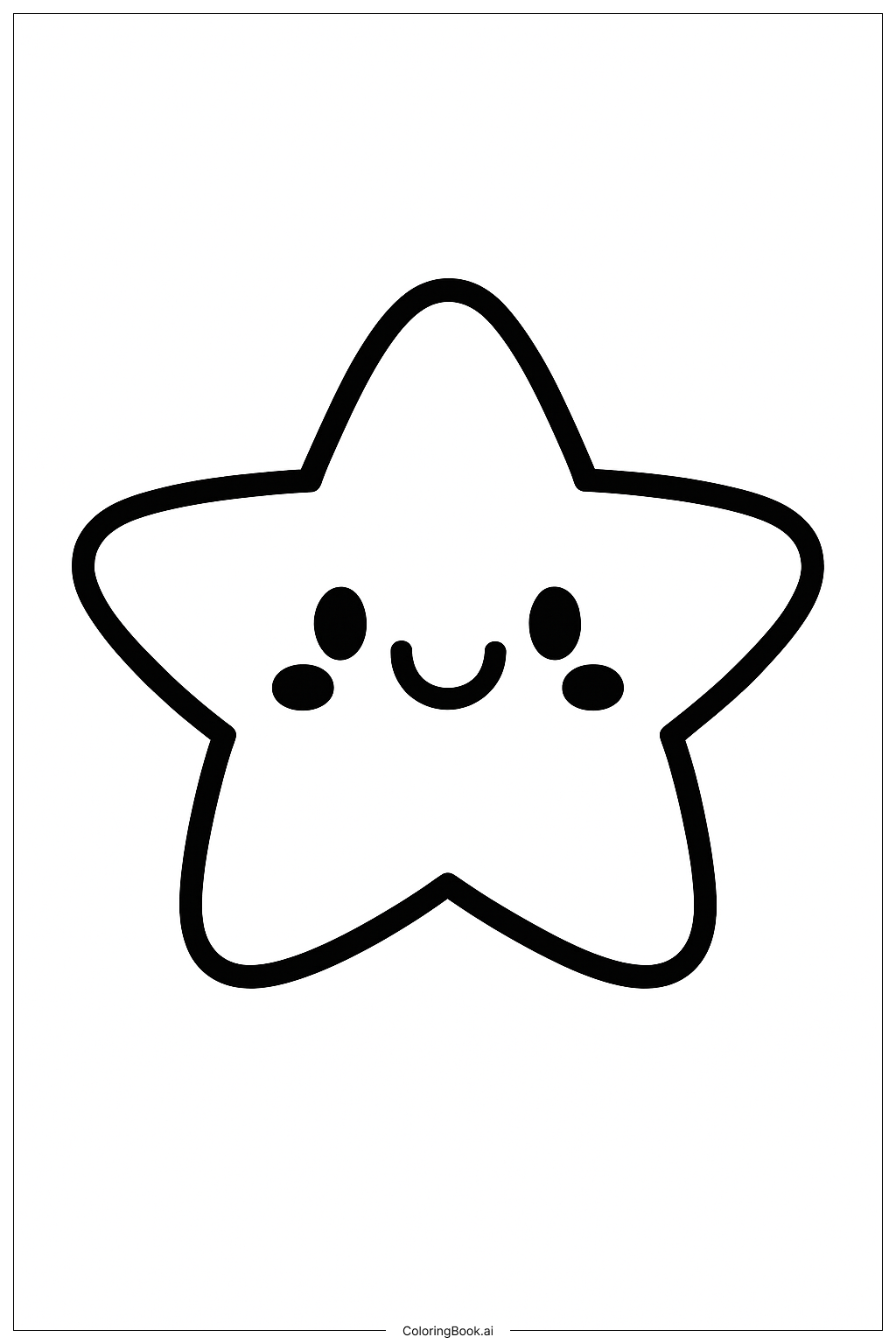  Trang tô màu Nụ cười Sao Kawaii 