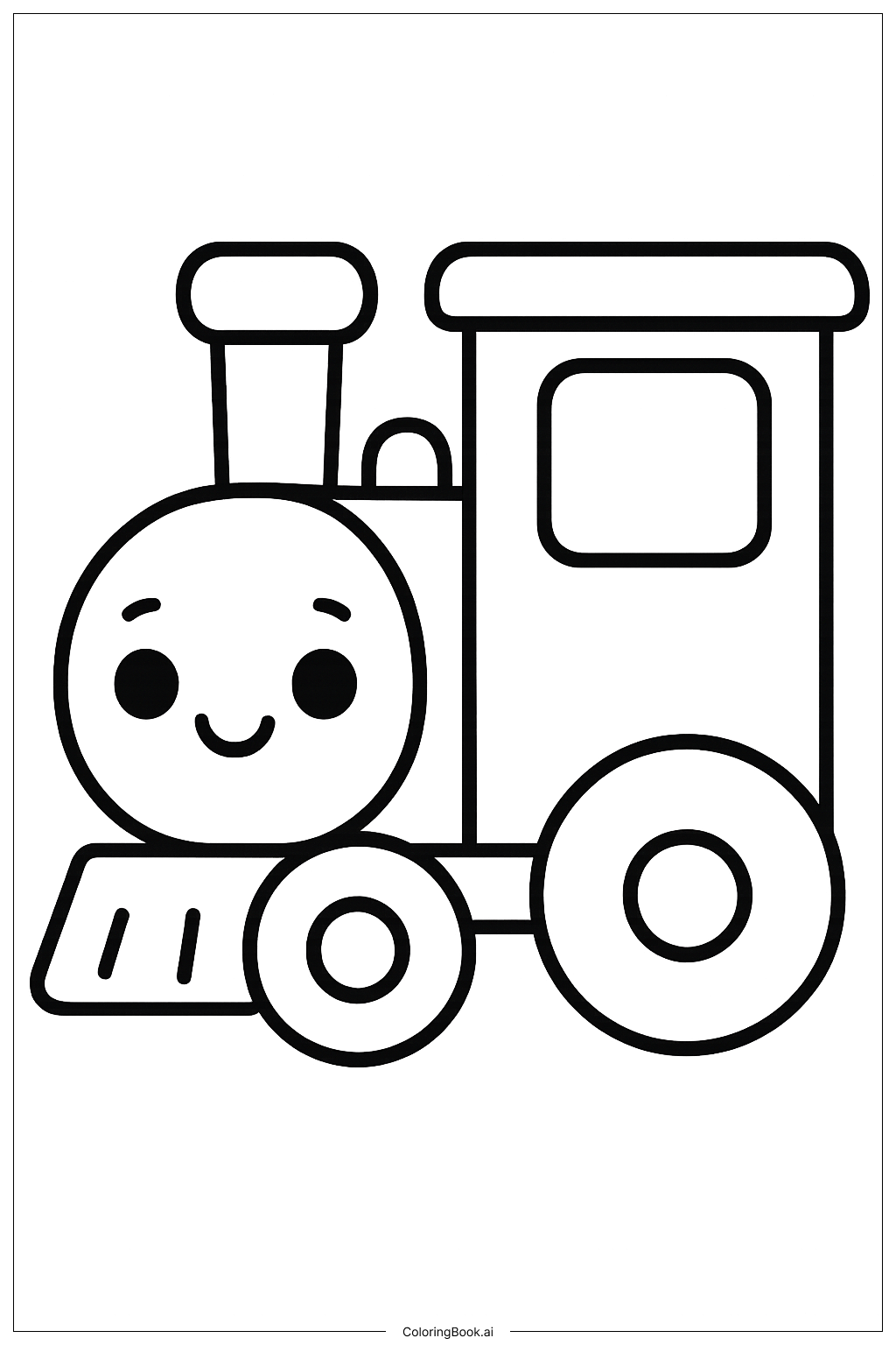  Trang tô màu Đầu tàu Kawaii 