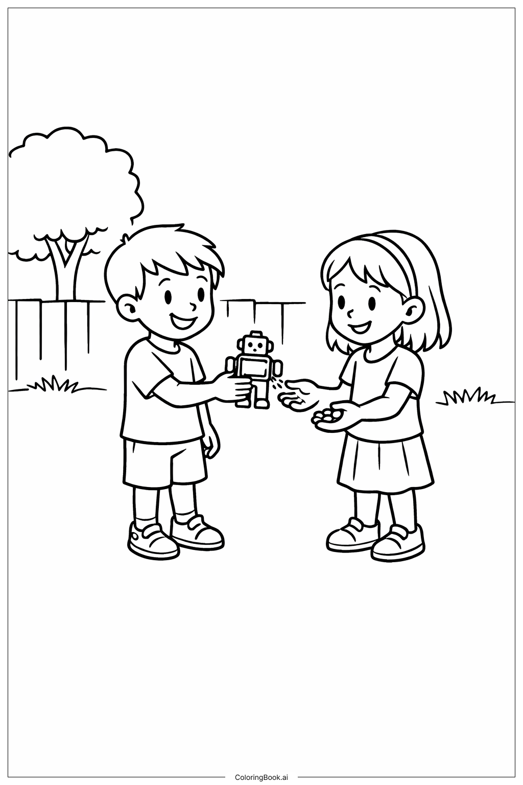  어린이 교환 장난감 색칠공부 페이지 