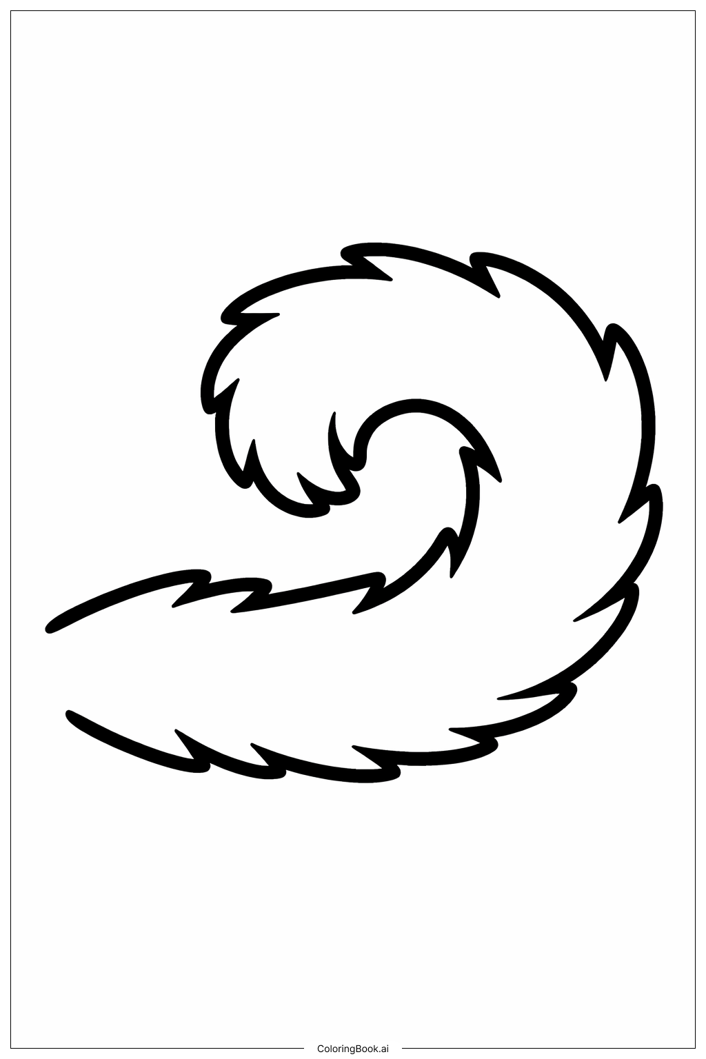  Page de coloriage Queues enroulées de chaton 