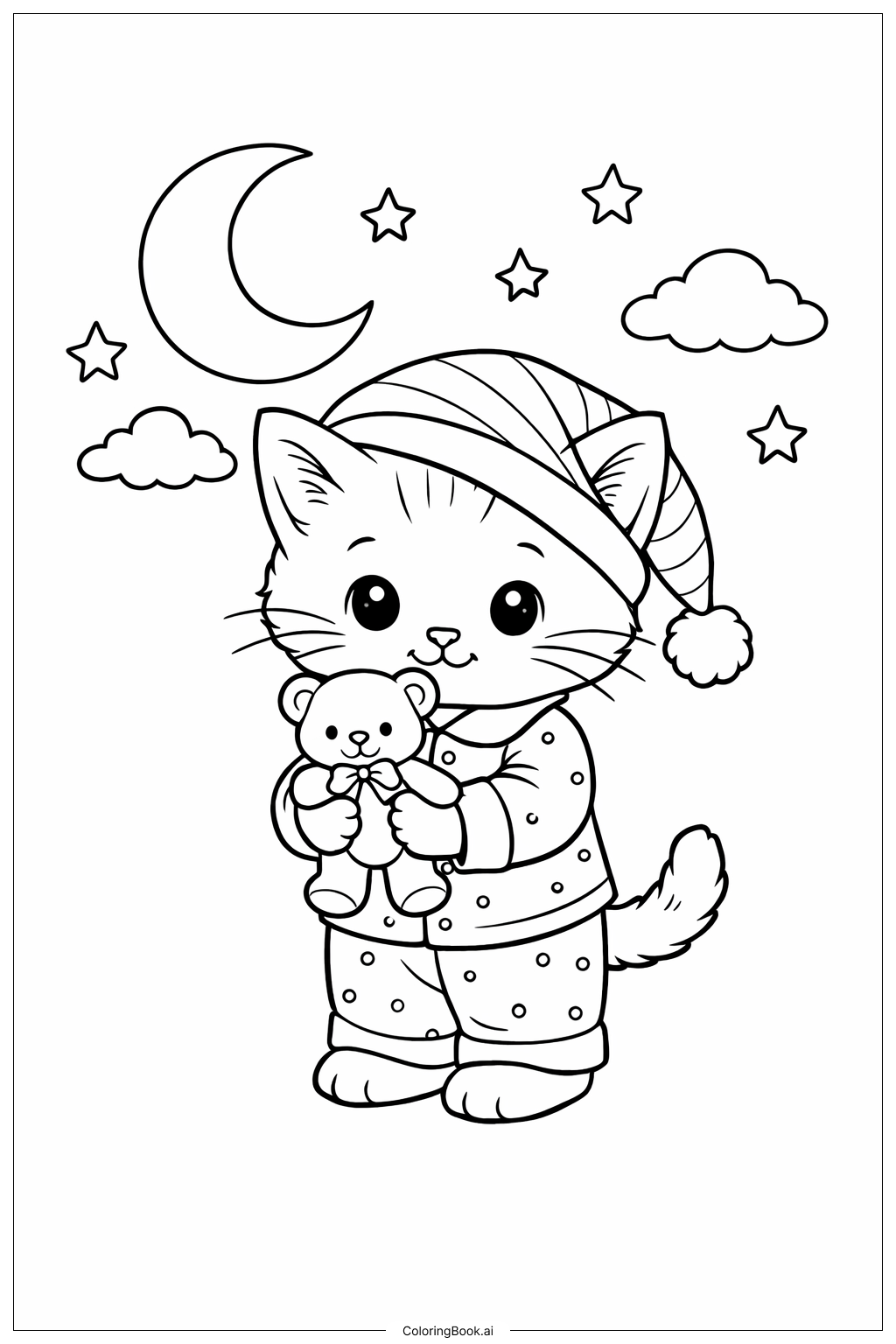 Mèo Con Mặc Đồ Ngủ