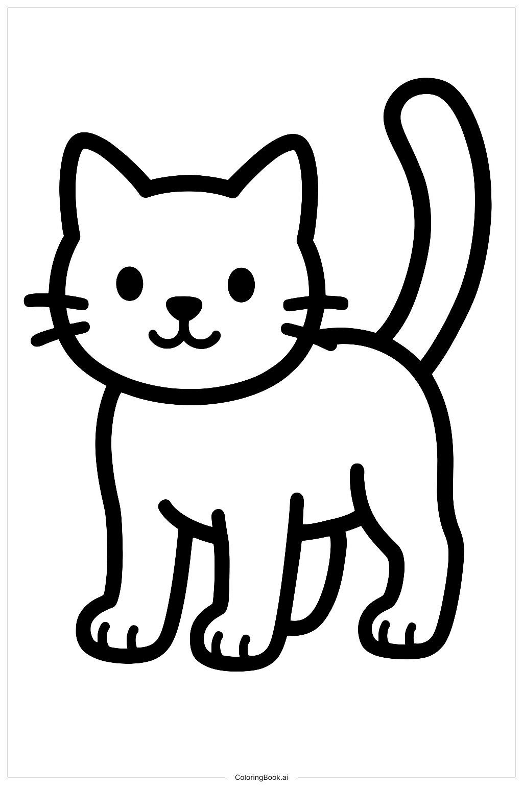  Trang tô màu Mèo Đuôi Vểnh 