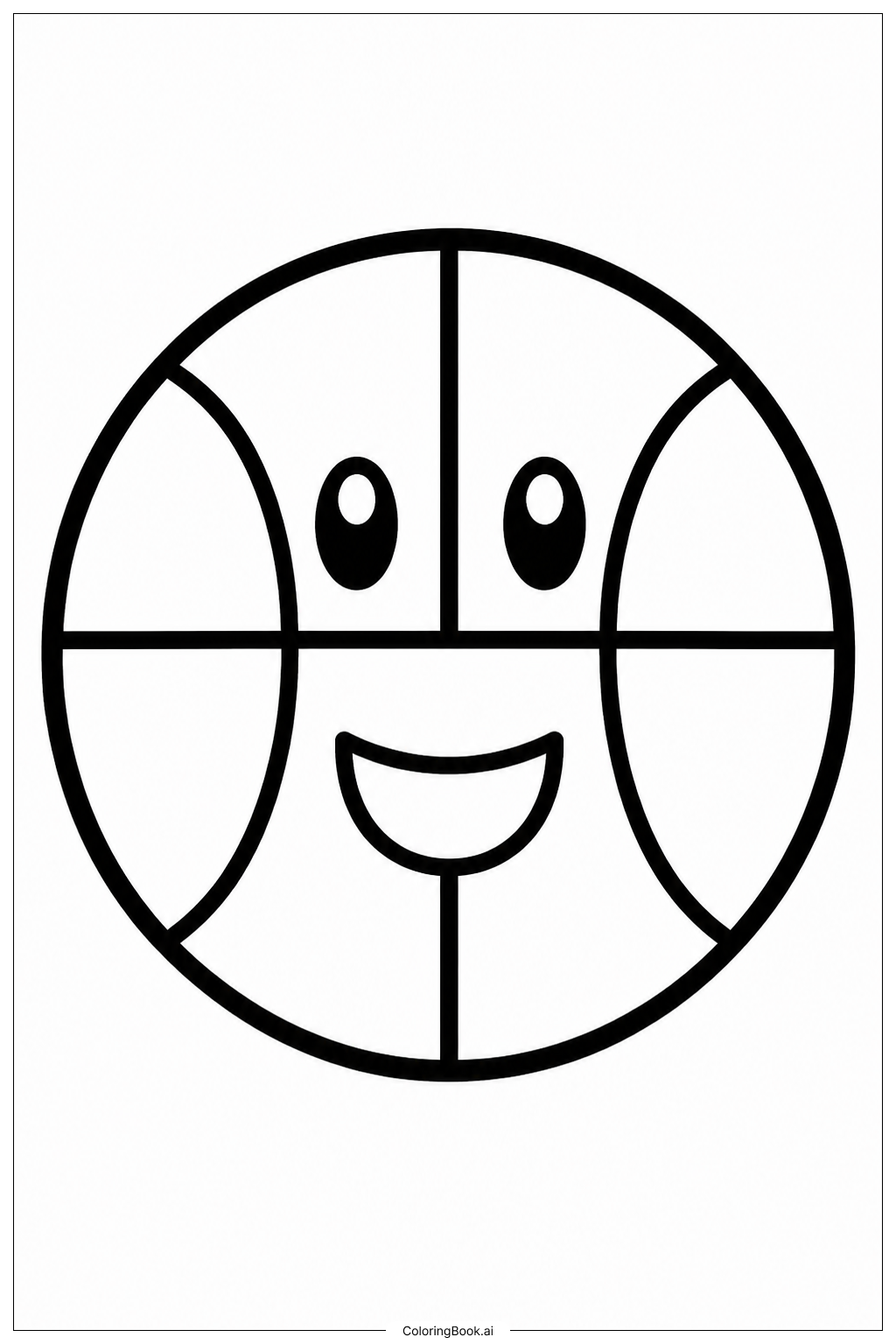  Knicks 卡通球场篮球填色页 