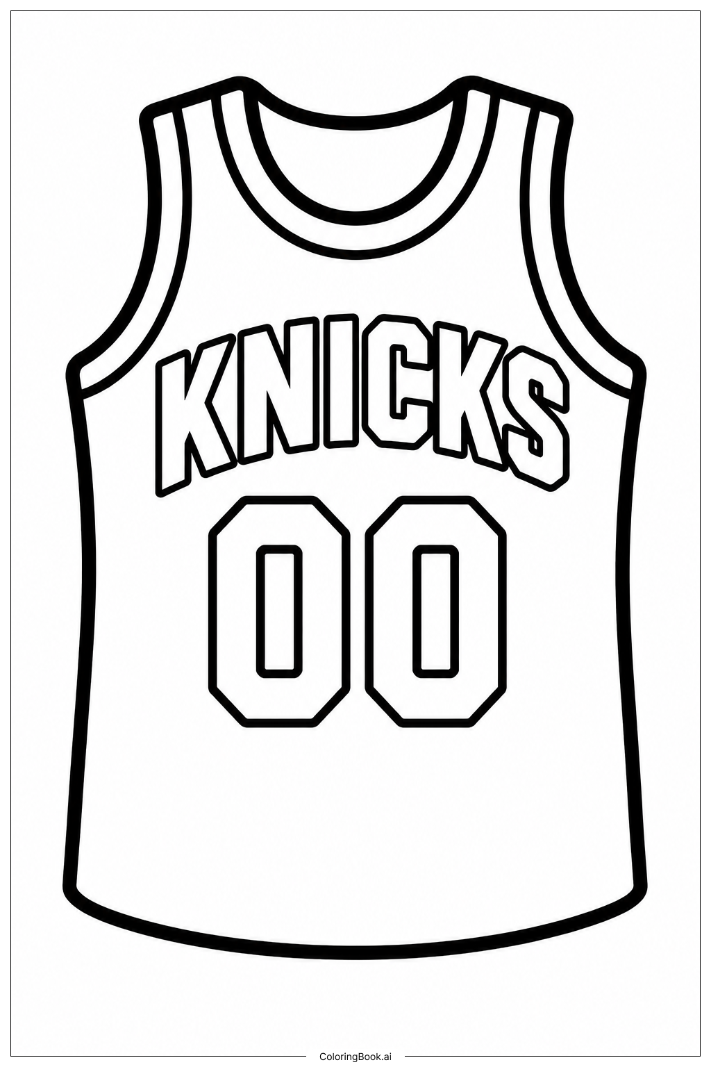  Knicks球衣正面填色页 