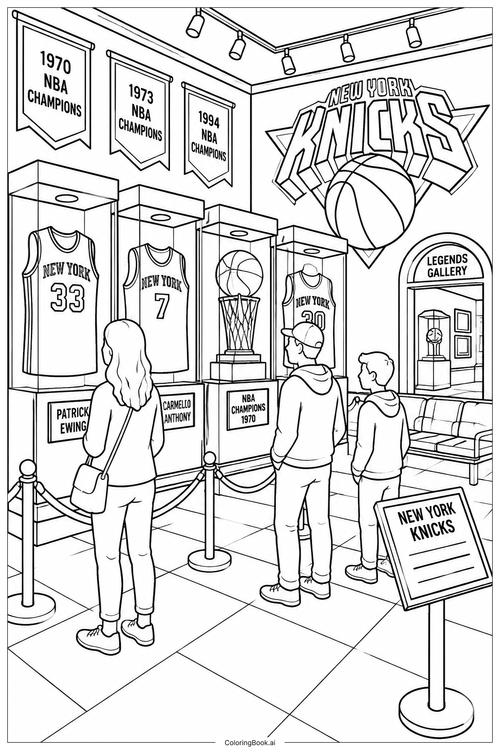 Página para colorir de Knicks