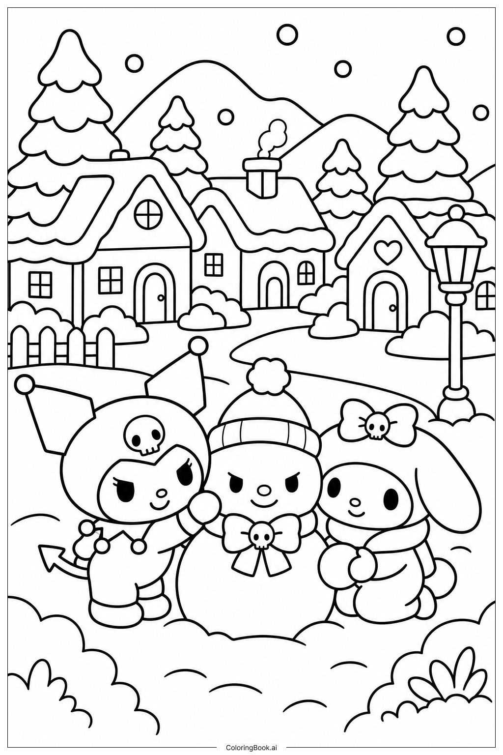 Page de coloriage Kuromi