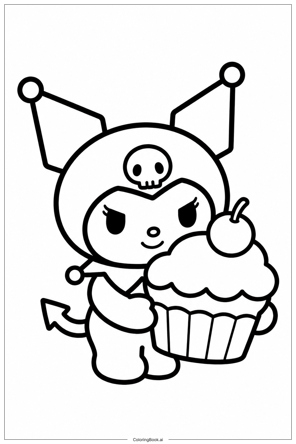 Page de coloriage Kuromi