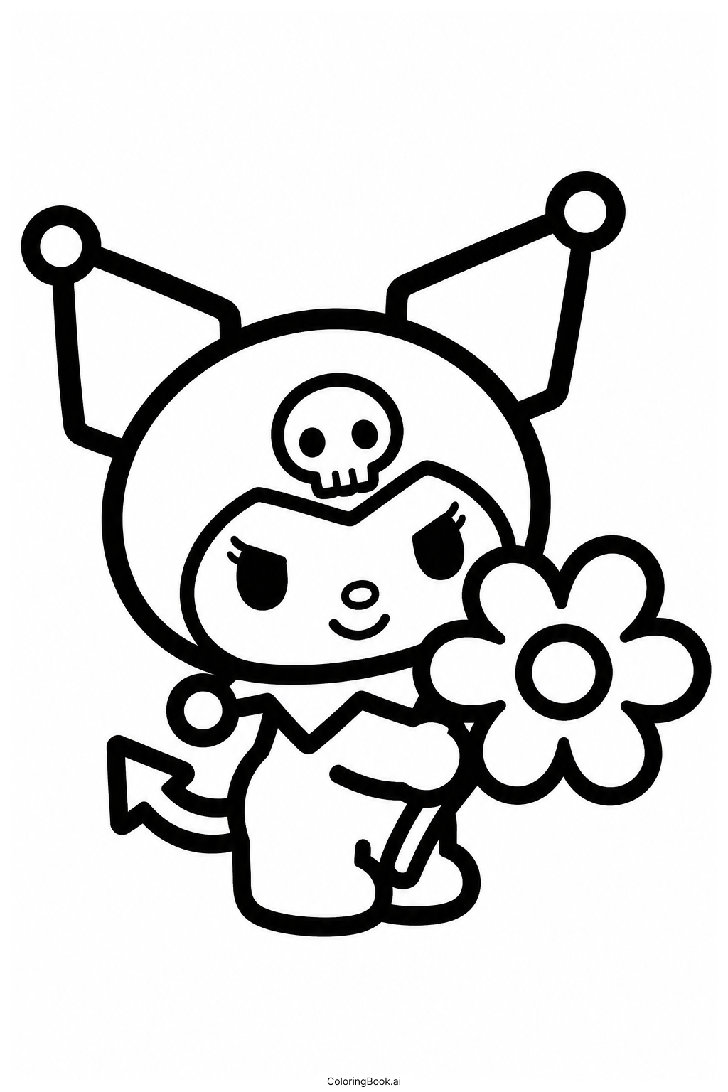 Kuromi Ausmalseite