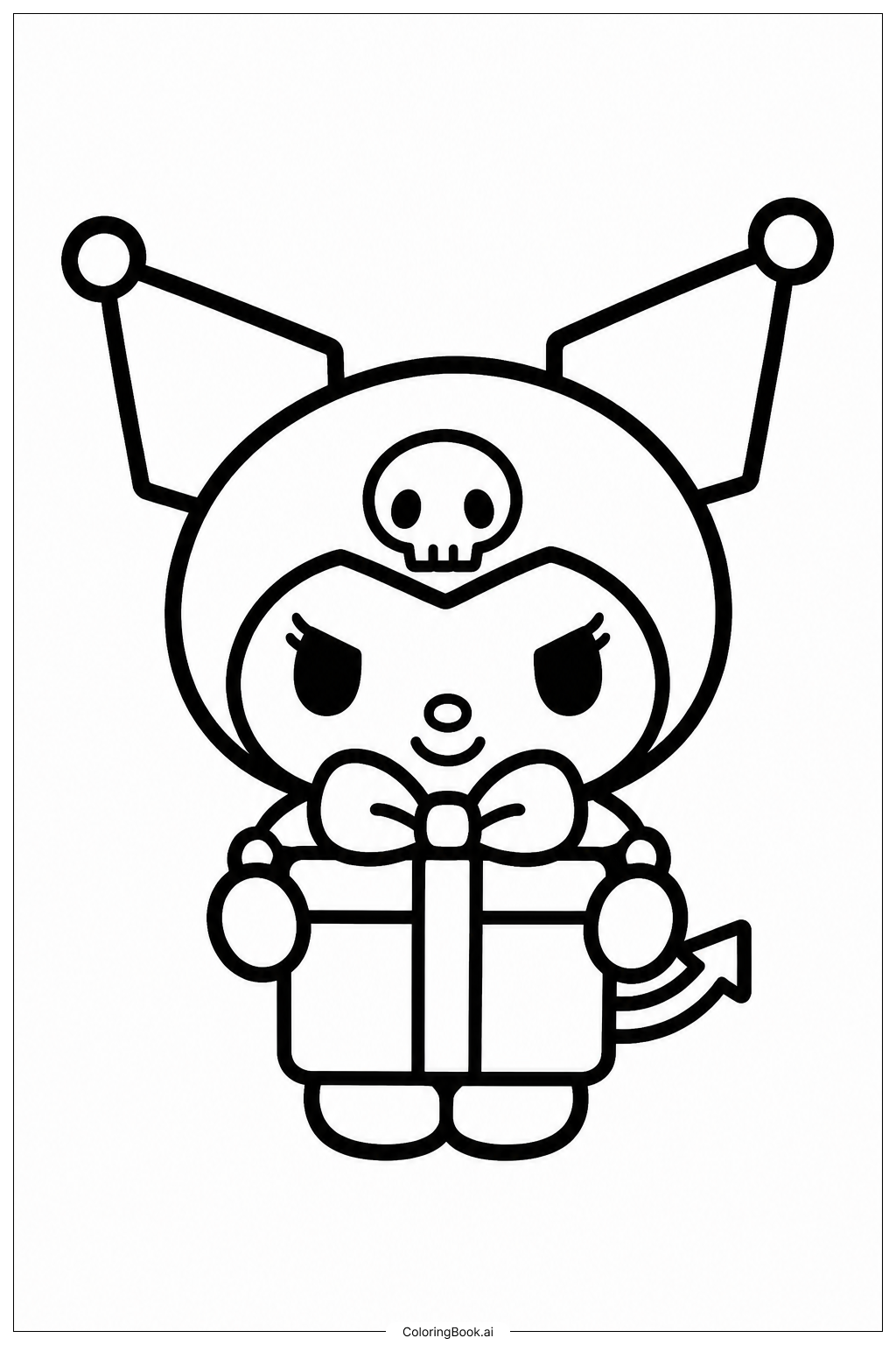 Página para colorear de Kuromi