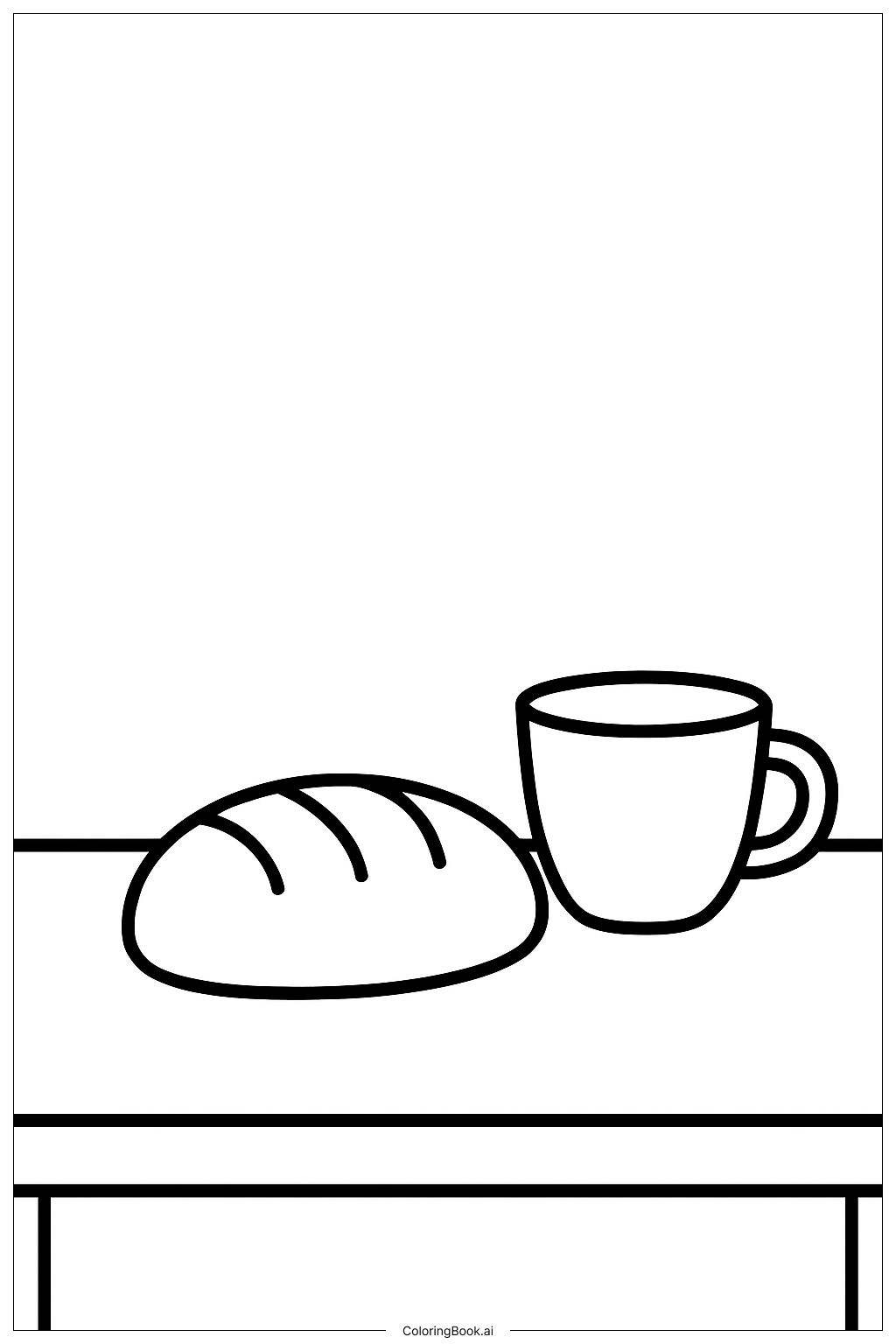  최후의 만찬 빵과 잔 색칠공부 페이지 