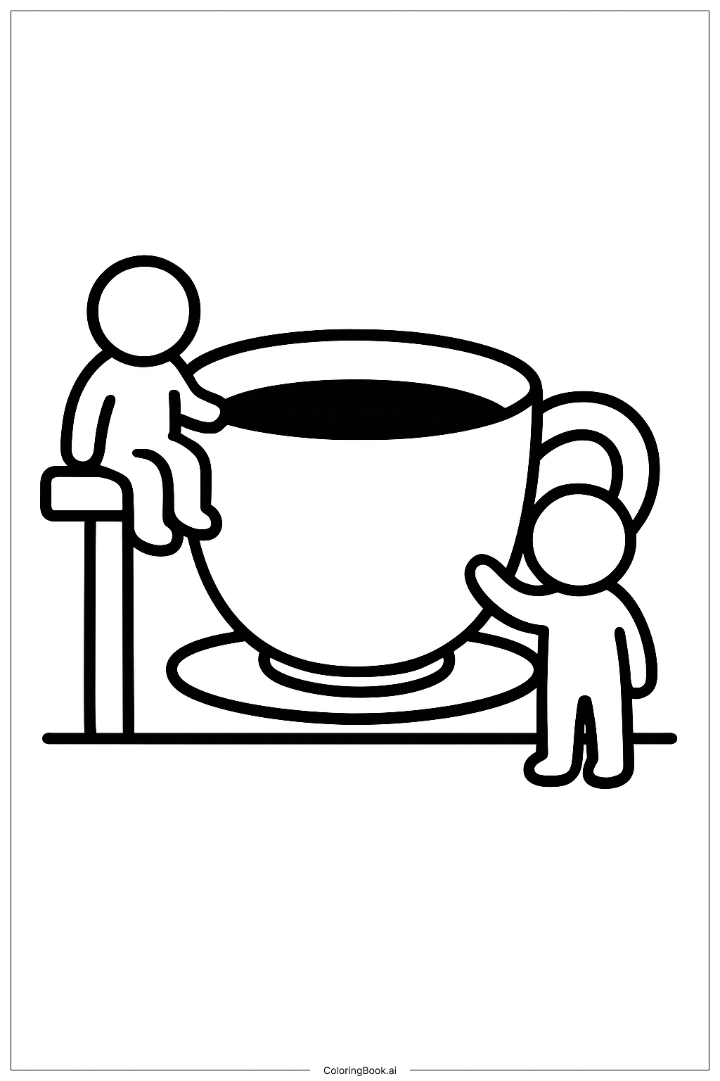  최후의 만찬 큰 컵 색칠공부 페이지 