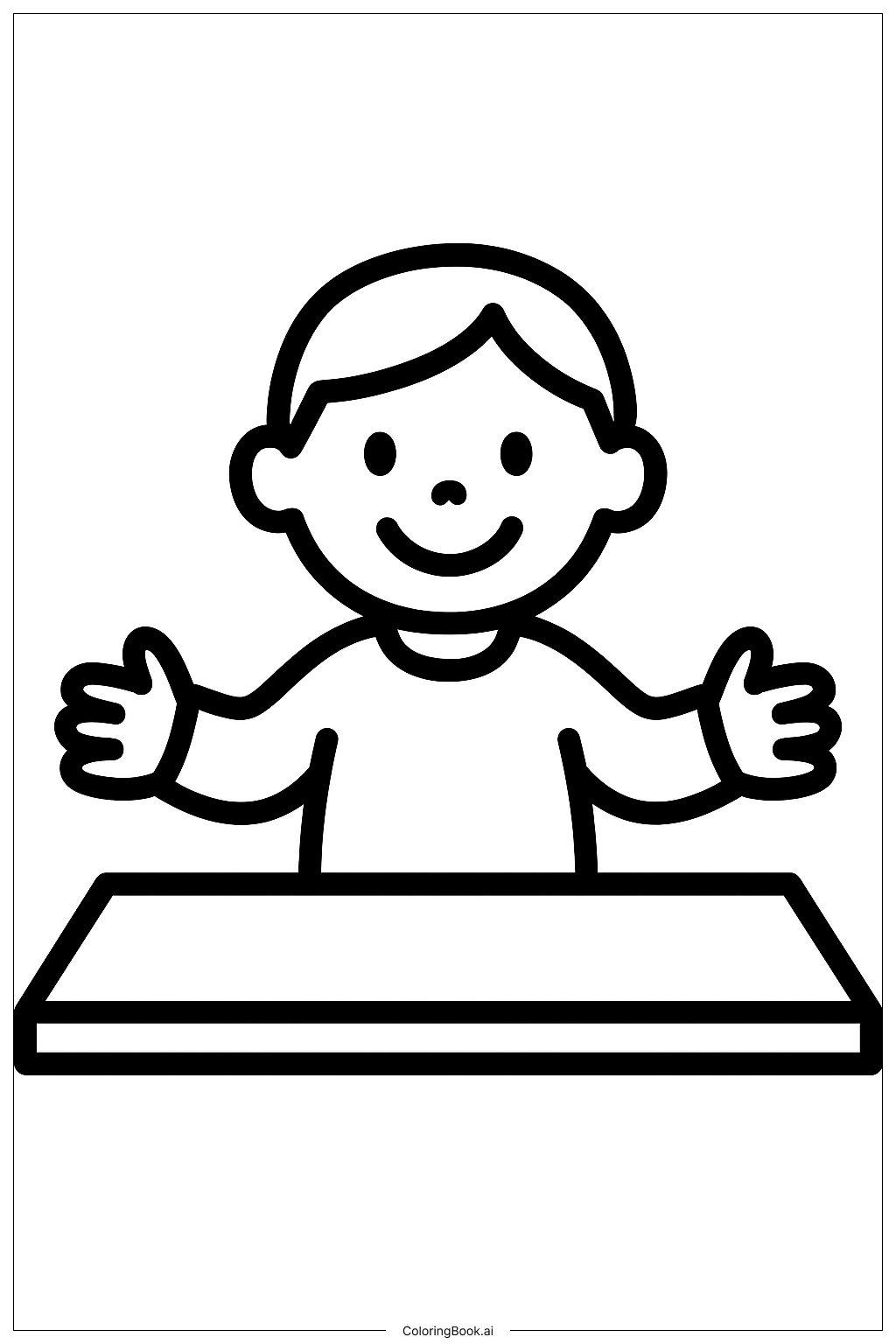  最後的晚餐張開雙手著色頁 