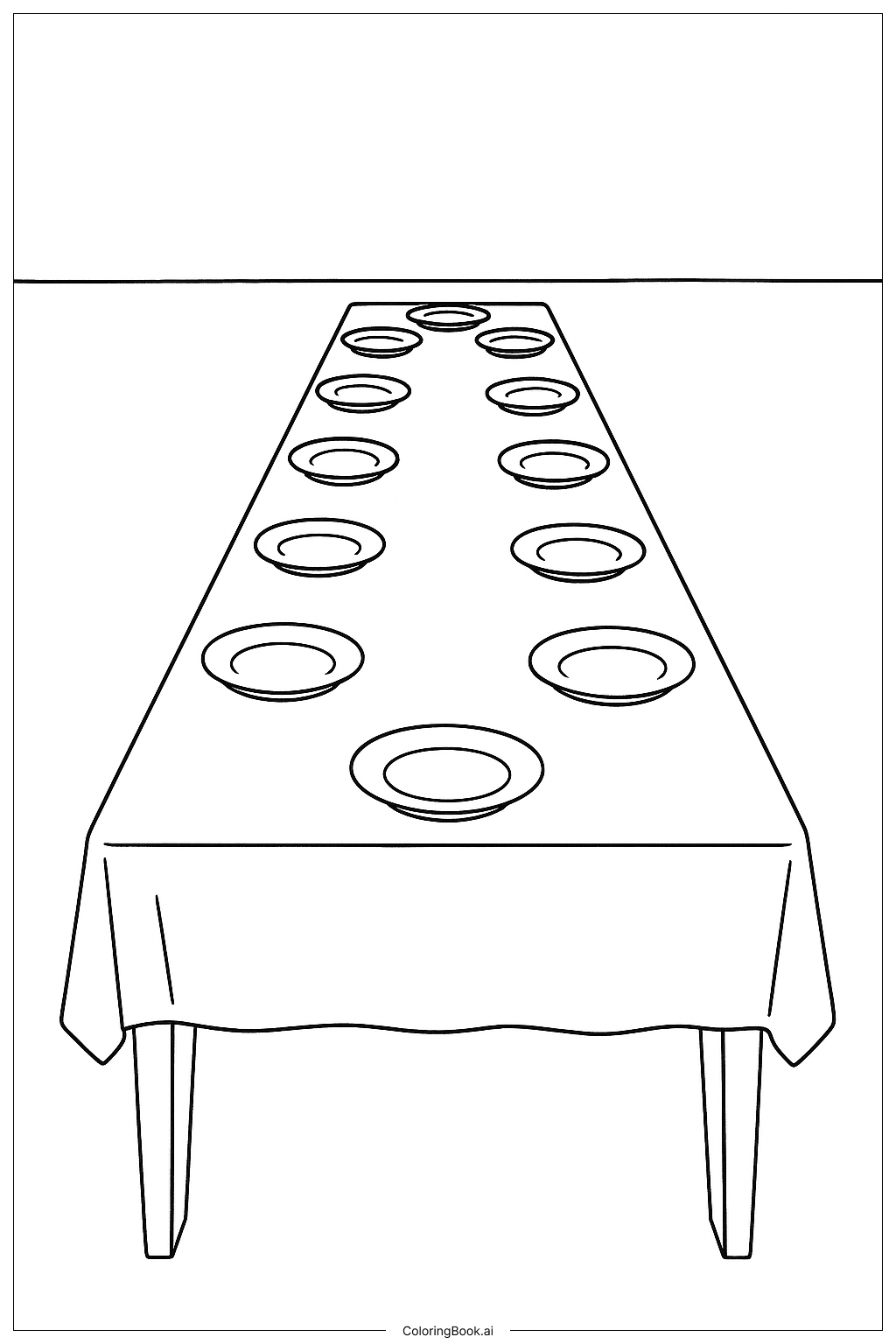  最后的晚餐开放式餐桌填色页 