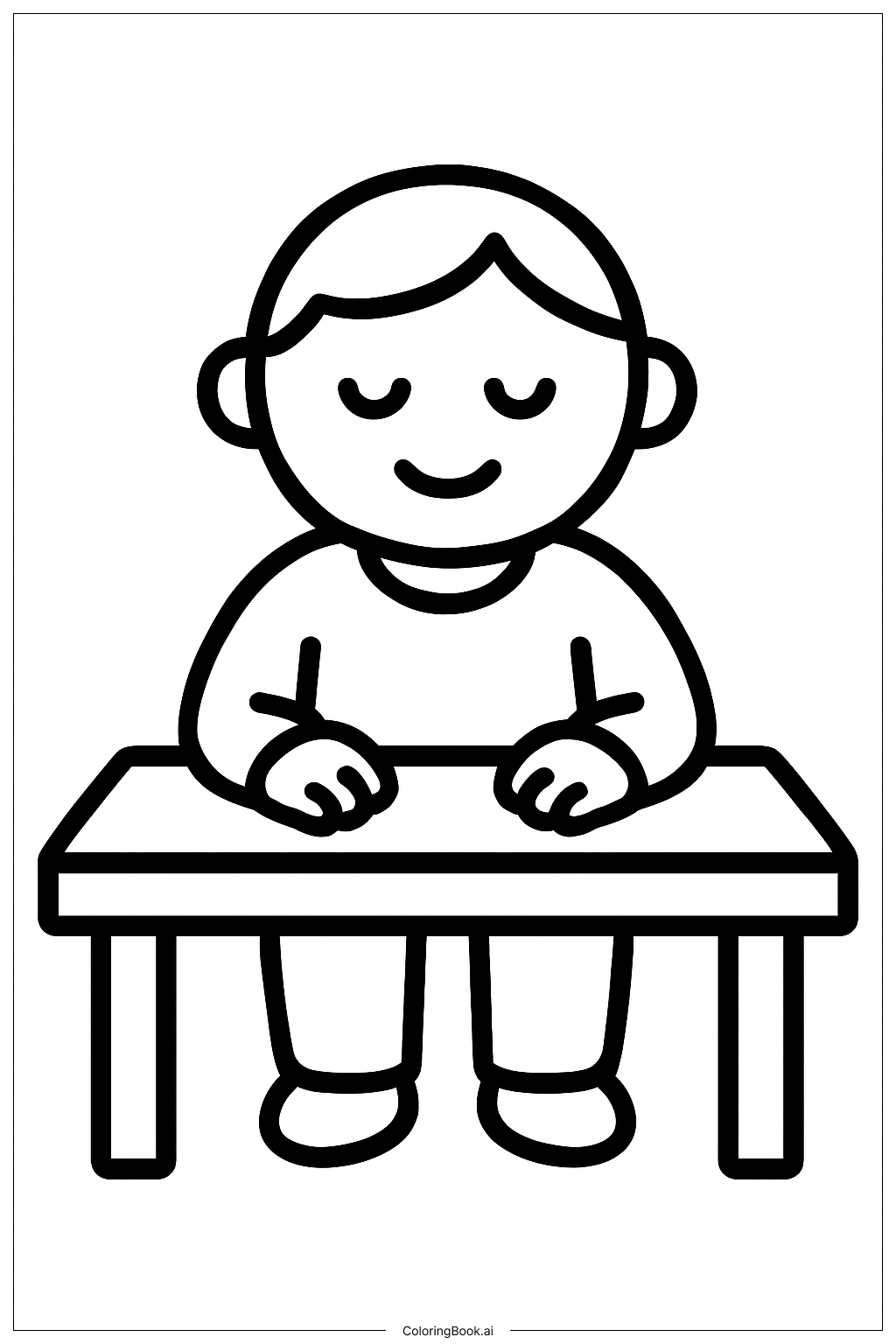  최후의 만찬 평화로운 자세 색칠공부 페이지 