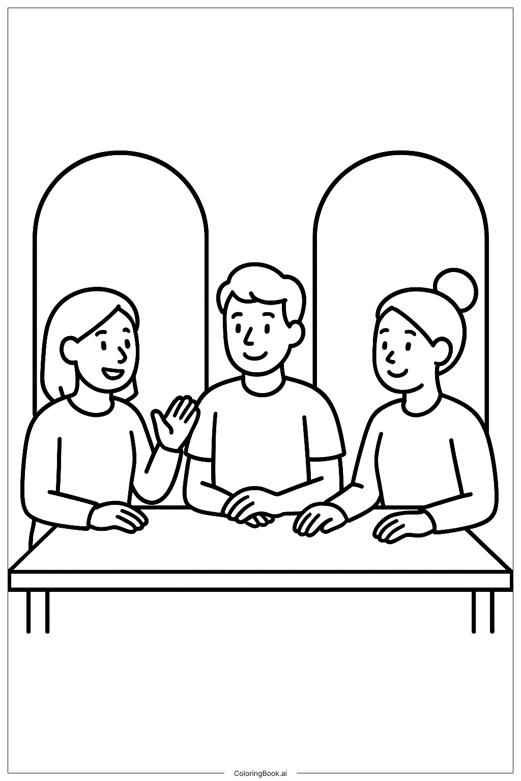  Trang tô màu Kiến Trúc Bữa Tiệc Ly Cuối Đơn Giản 