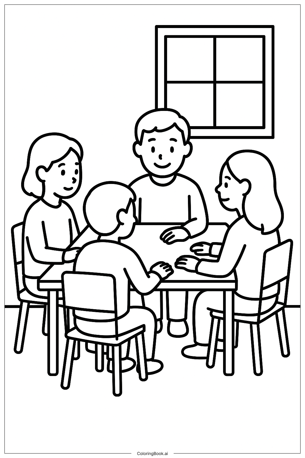  最後的晚餐桌景著色頁 