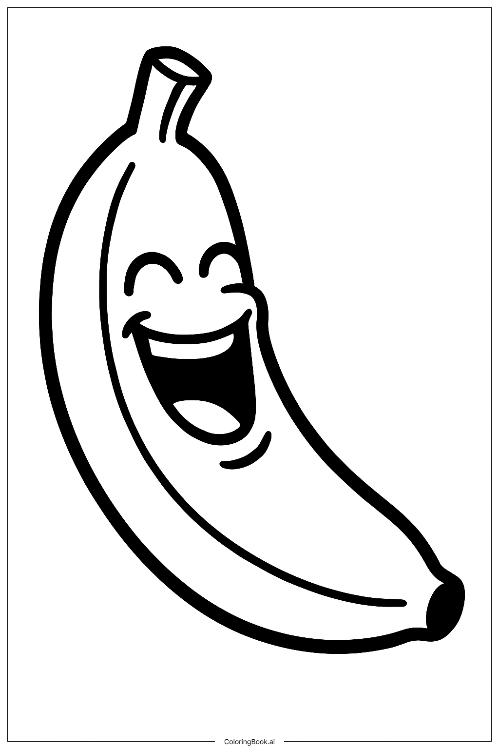开心香蕉填色页