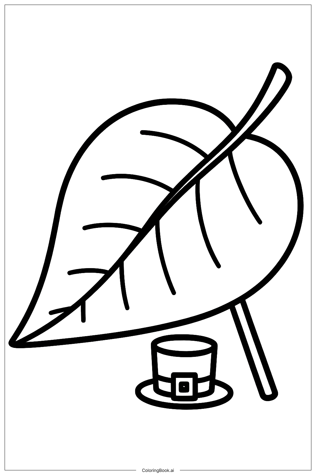  樹葉矮妖陷阱著色頁 