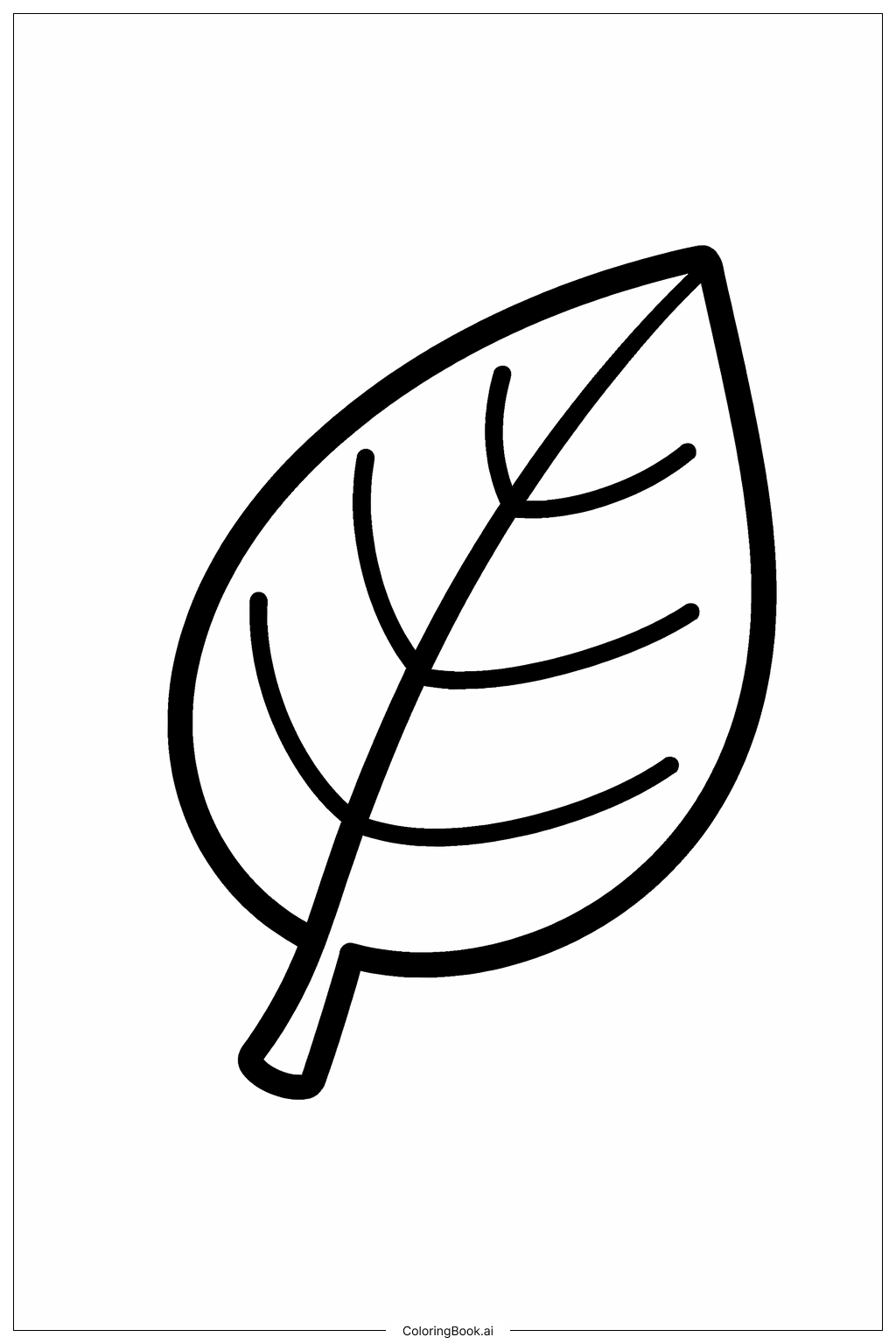  叶子图案填色页 