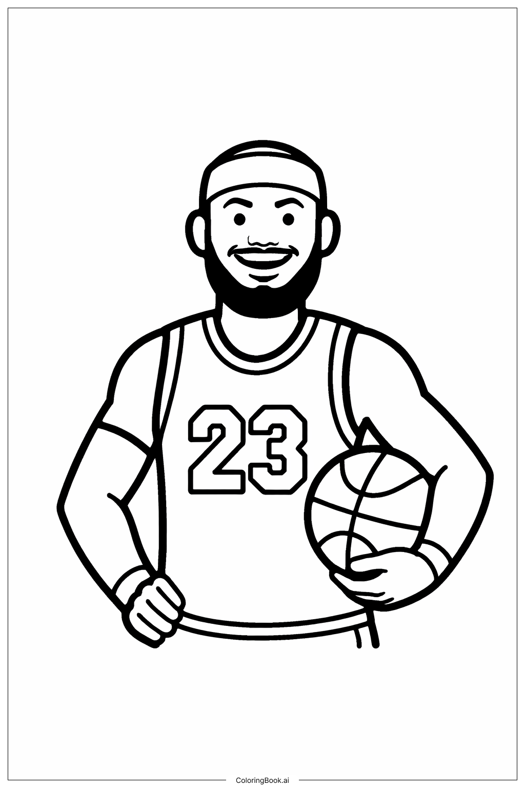  Lebron James Ball Under Arm Coloring Page 