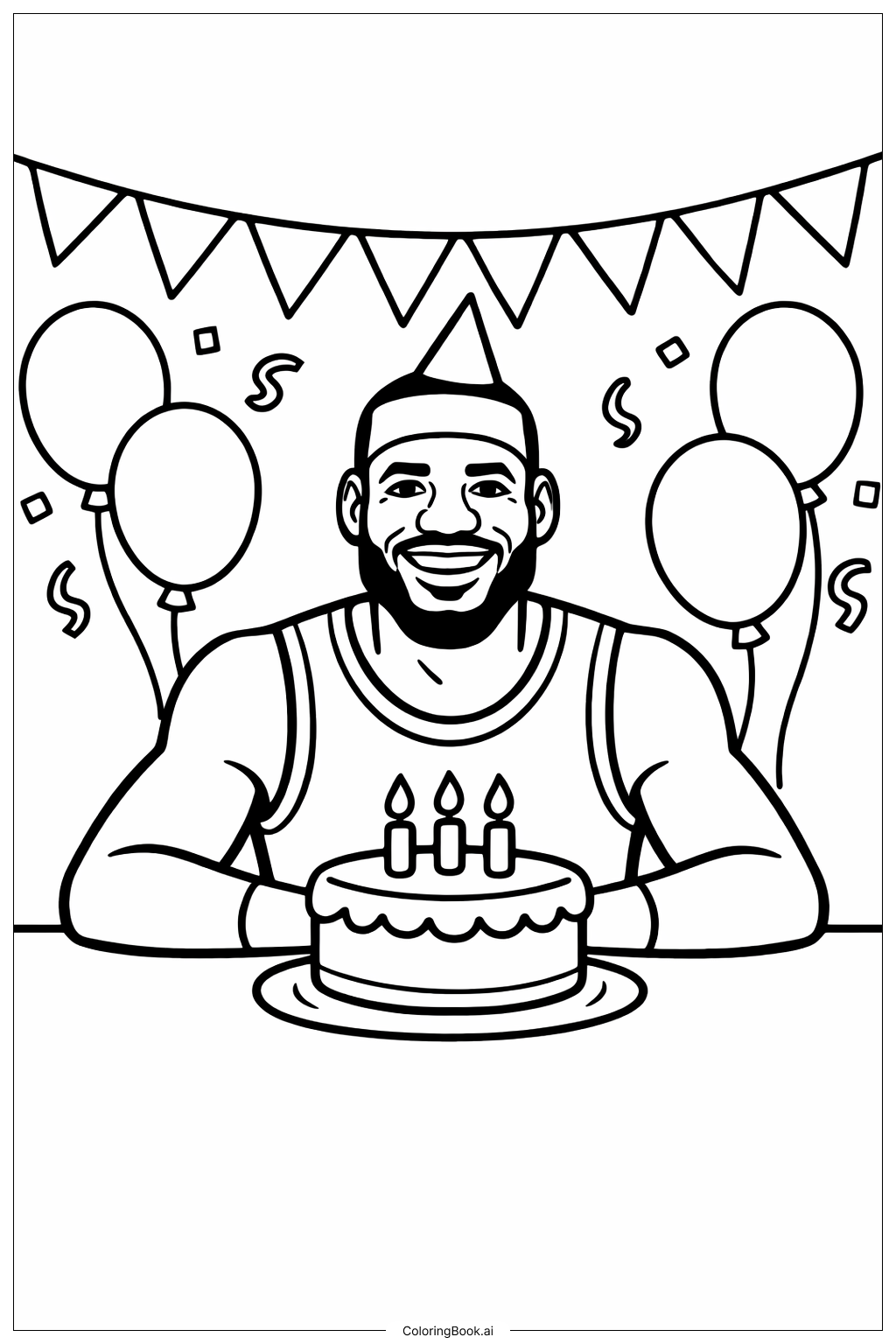  Lebron James Birthday Party Coloring Page 