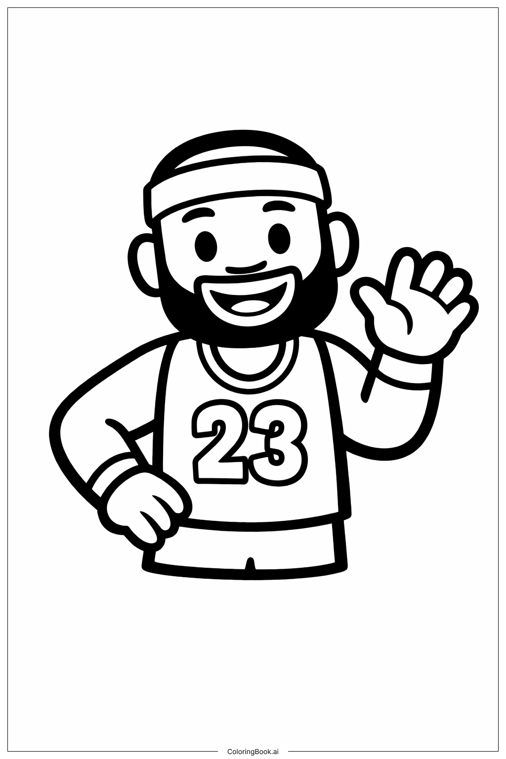  Lebron James Cartoon Pose Coloring Page 