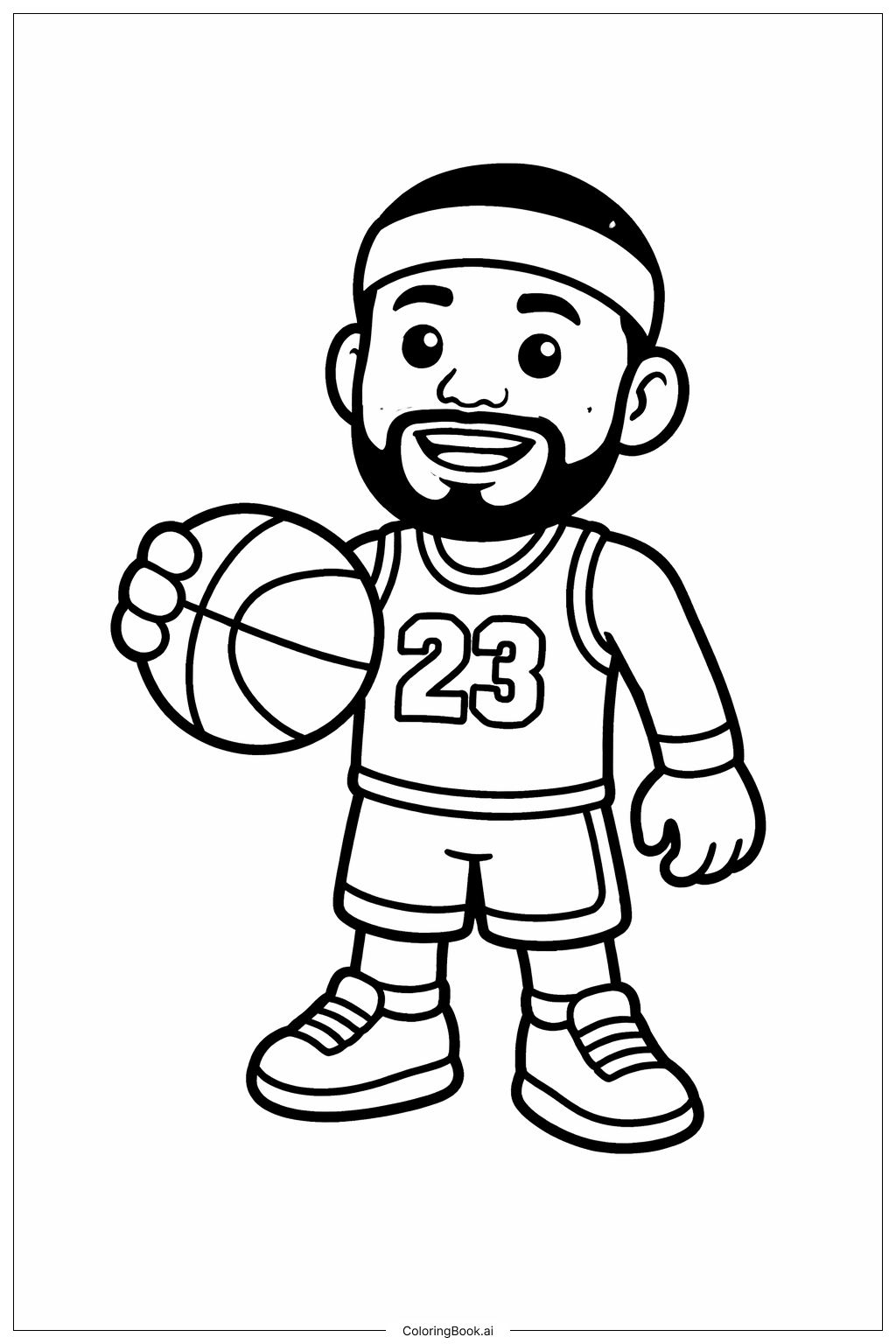  Lebron James Holding Ball Coloring Page 