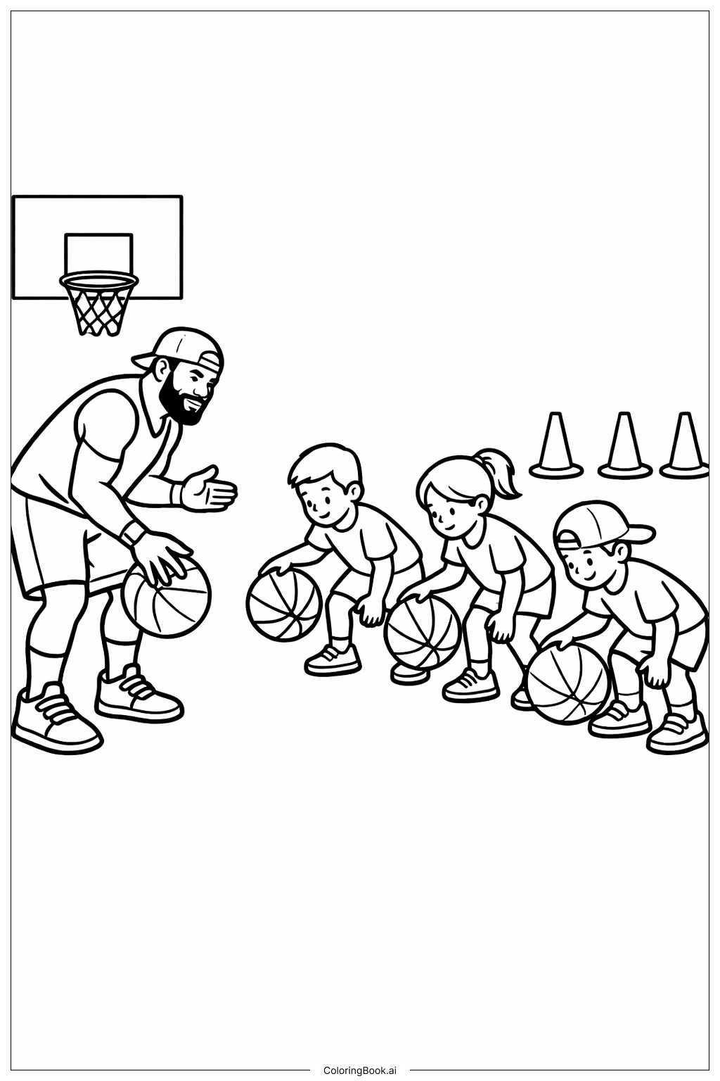  Lebron James Kid Clinic Coloring Page 