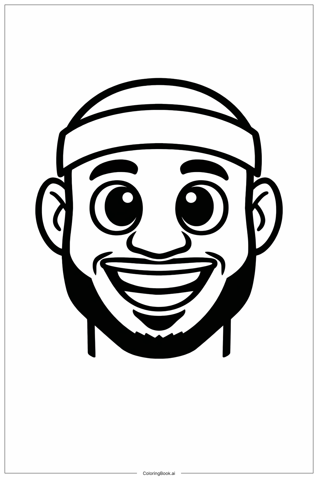  Lebron James Portrait Simple Coloring Page 