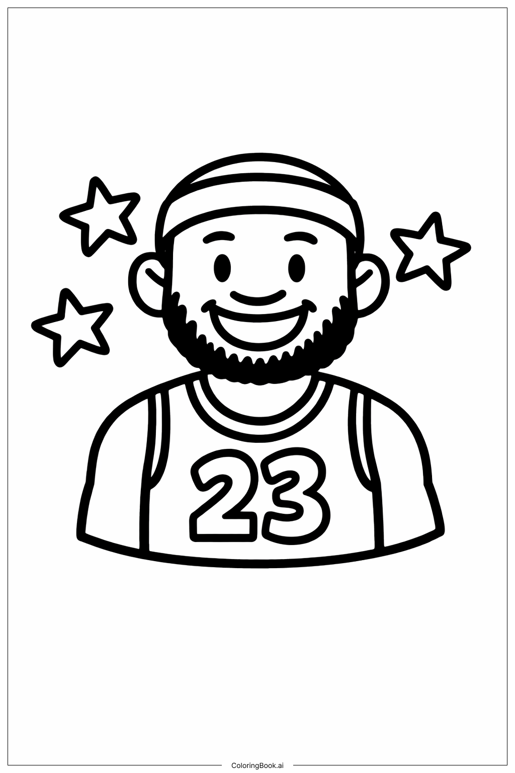  Página para colorear de LeBron James 