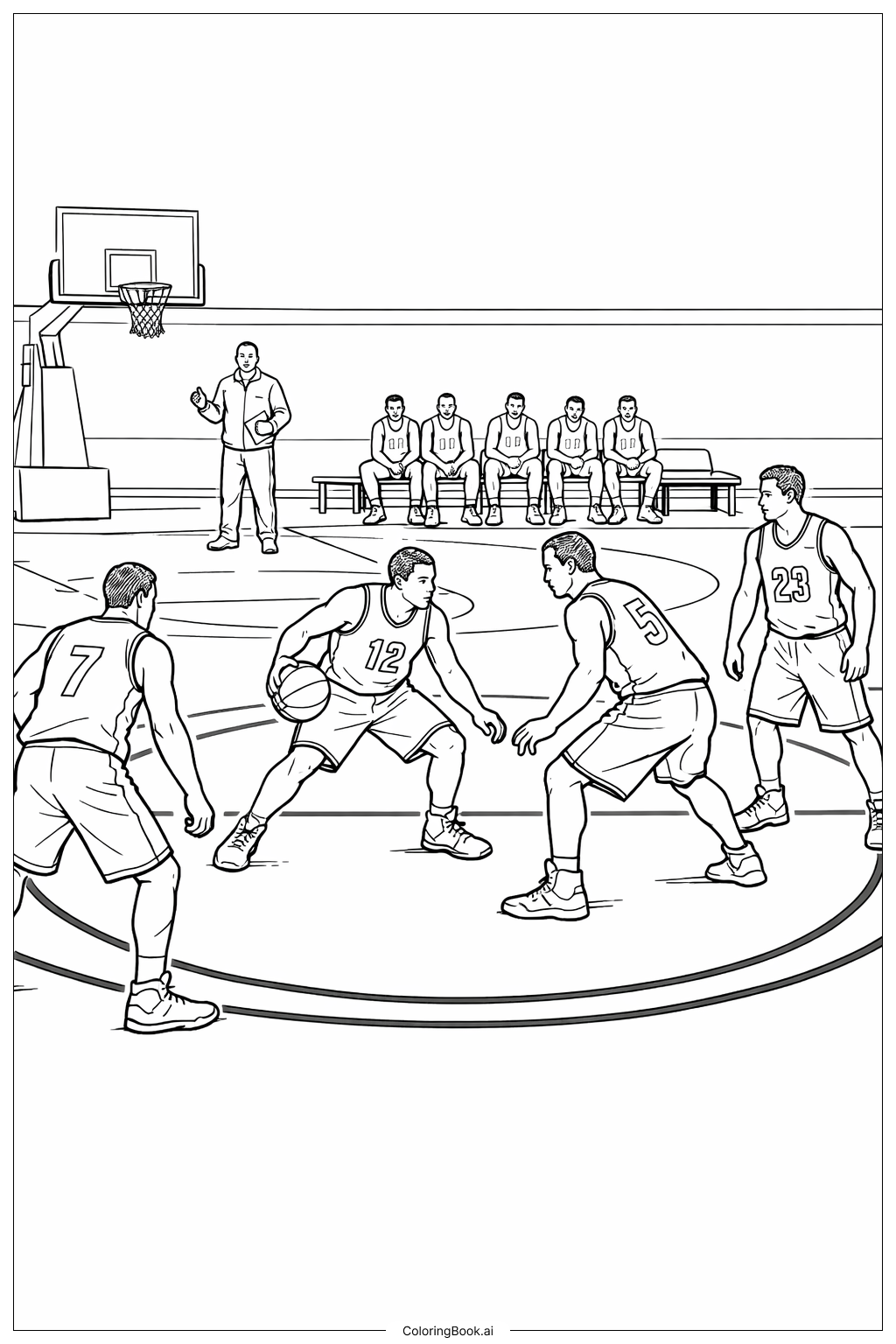  Lebron James Teamkameraden im Kreis Ausmalseite 