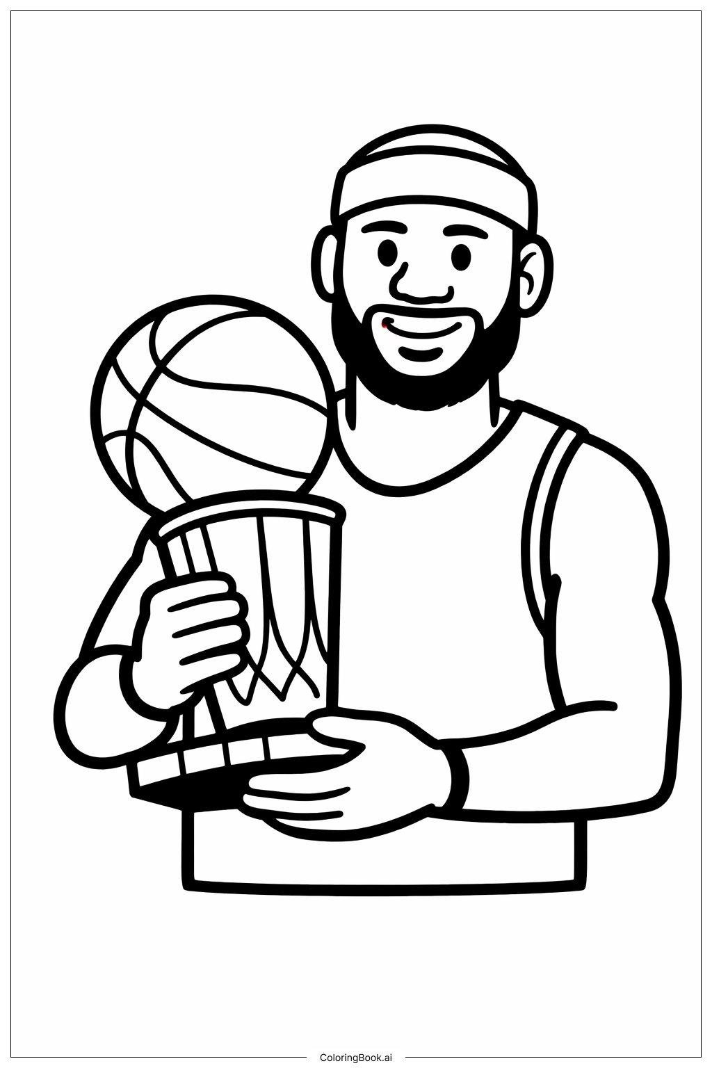  Lebron James mit Pokal Ausmalseite 