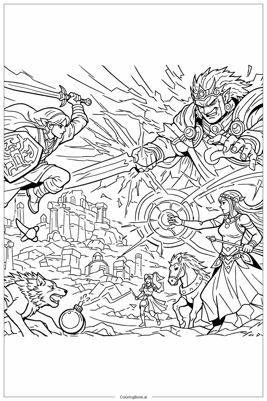  Legende von Zelda Ausmalseite 