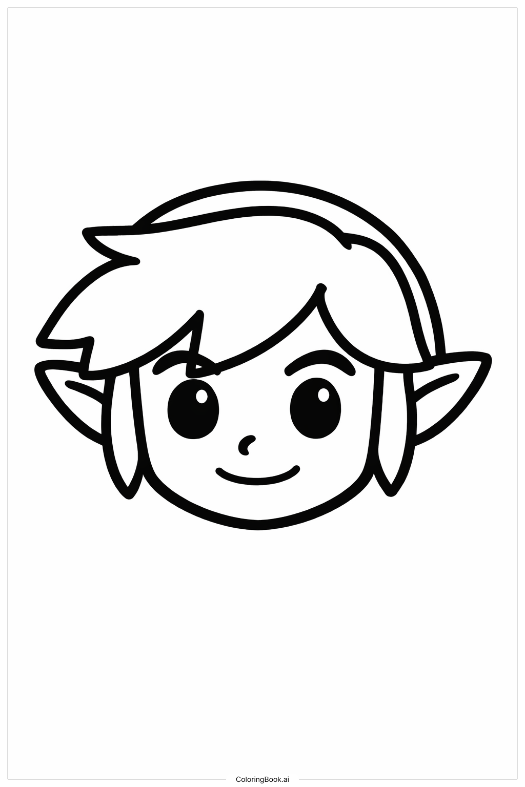  Legend Of Zelda Simple Link Face Coloring Page 