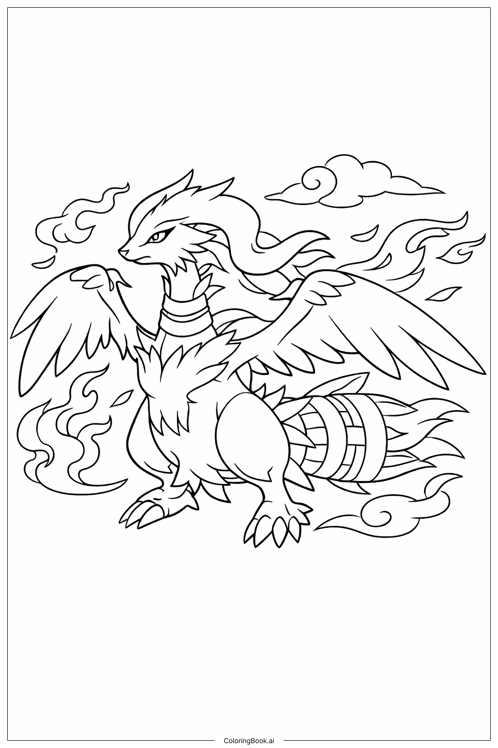 伝説のポケモンの塗り絵ページ