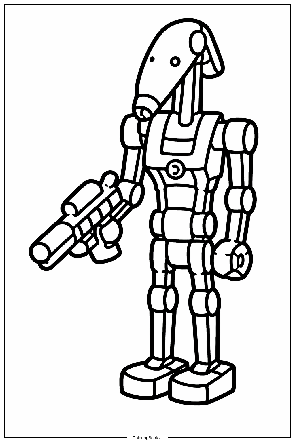  Lego Star Wars Battle Droid Simple Coloring Page 