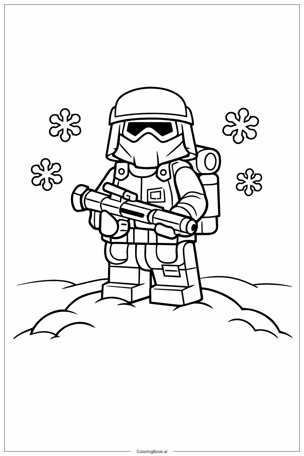  Lego Star Wars Hoth Trooper Scene Coloring Page 