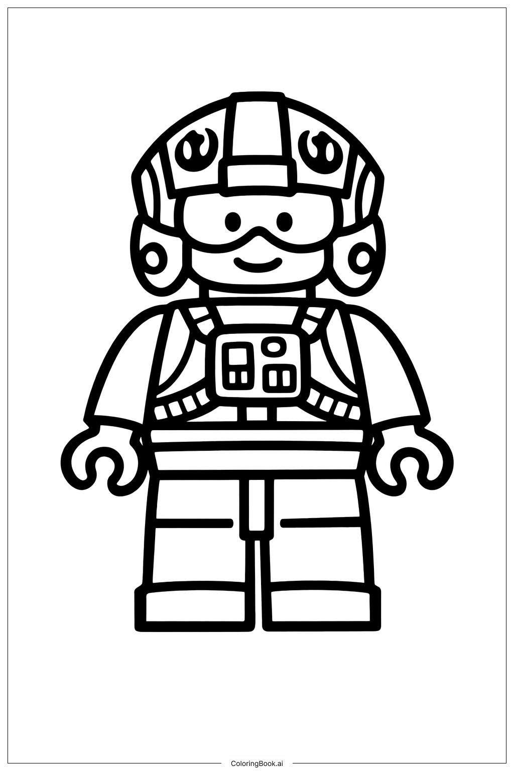  Lego Star Wars Mini Pilot Coloring Page 