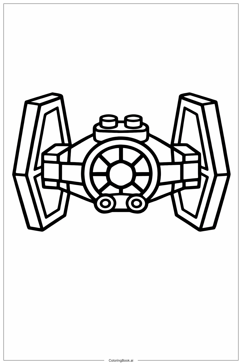  Lego Star Wars TIE Fighter Toy Coloring Page 