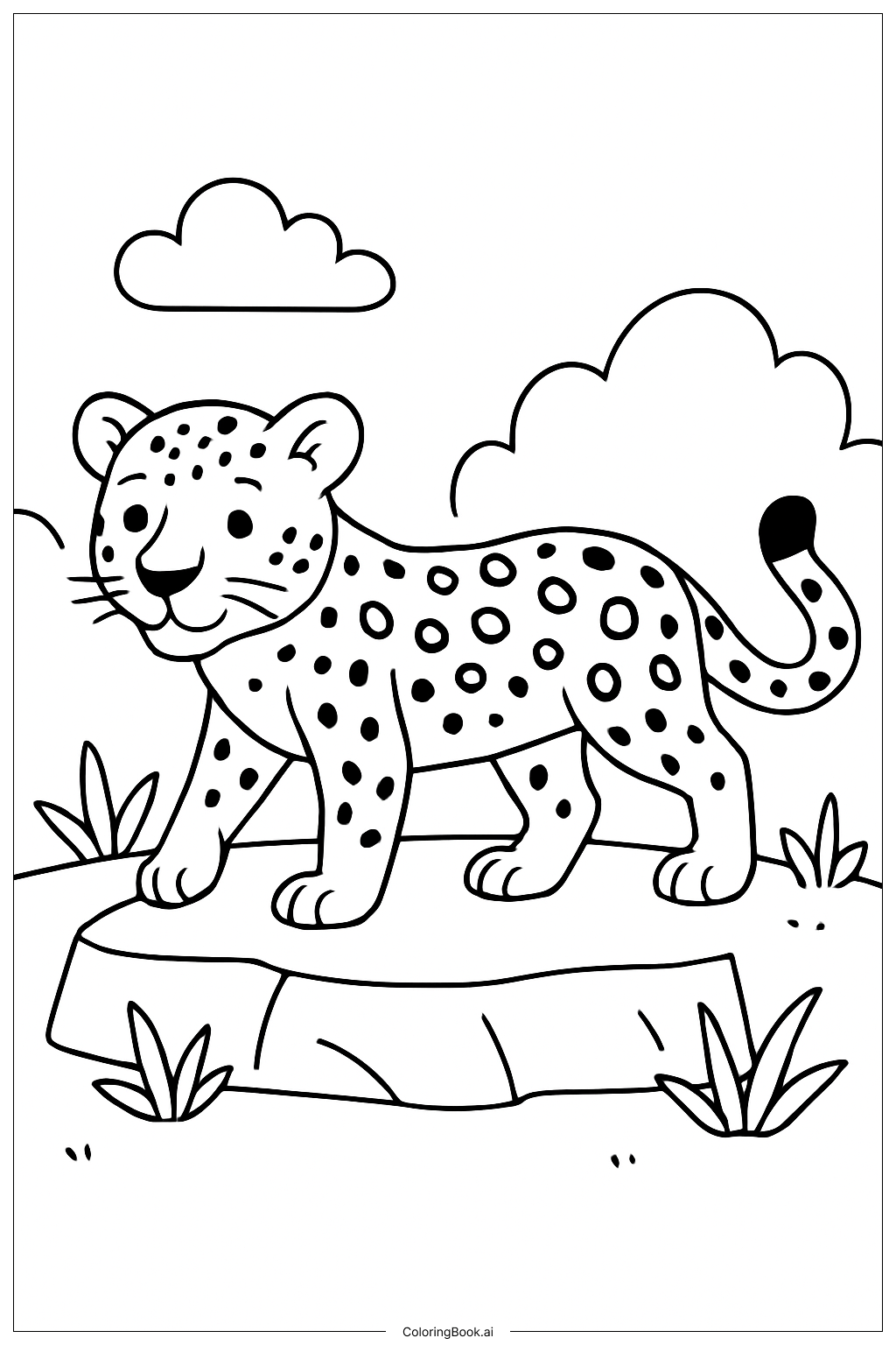  Página para colorir de Pedra da Travessia do Leopardo 