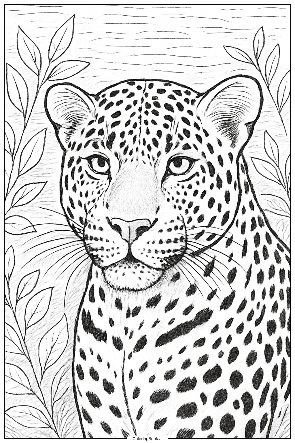  Leopard Coloring Page 