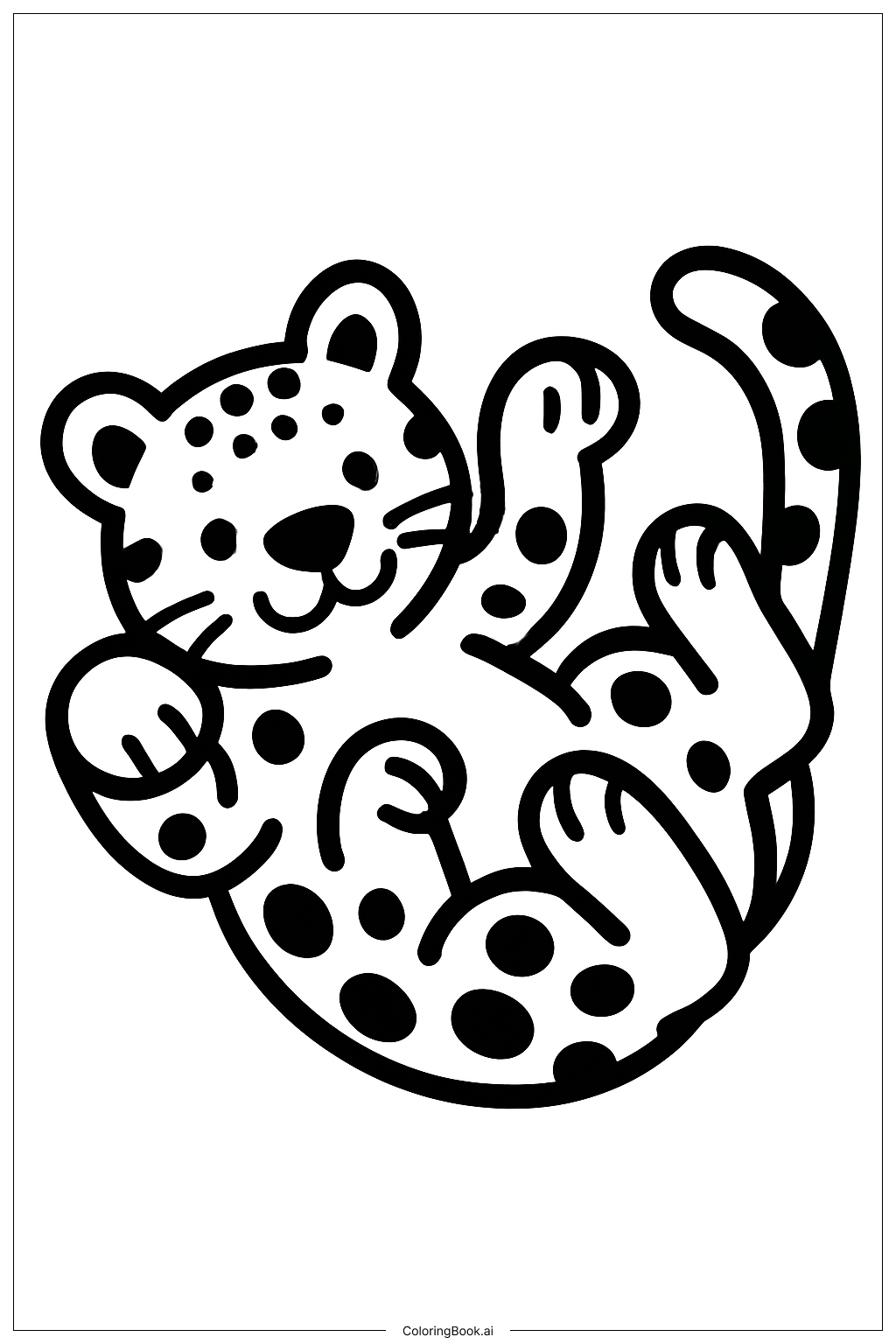  Página para colorir de Leopardo 