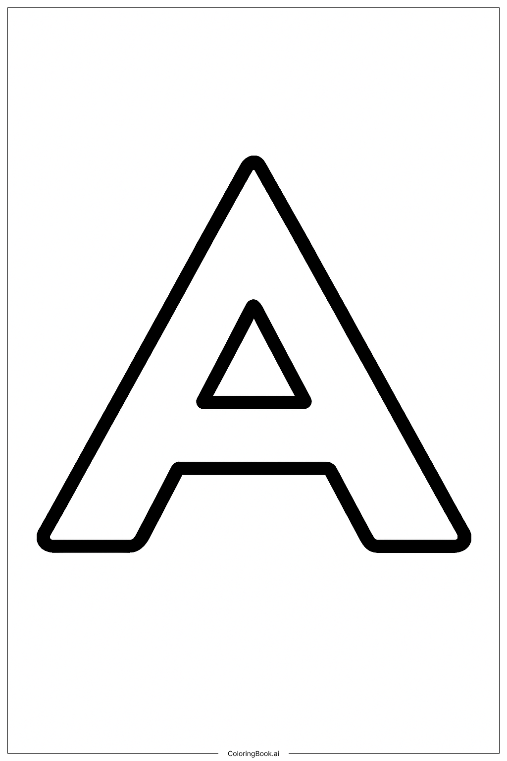  Letter A Arrowhead Coloring Page 