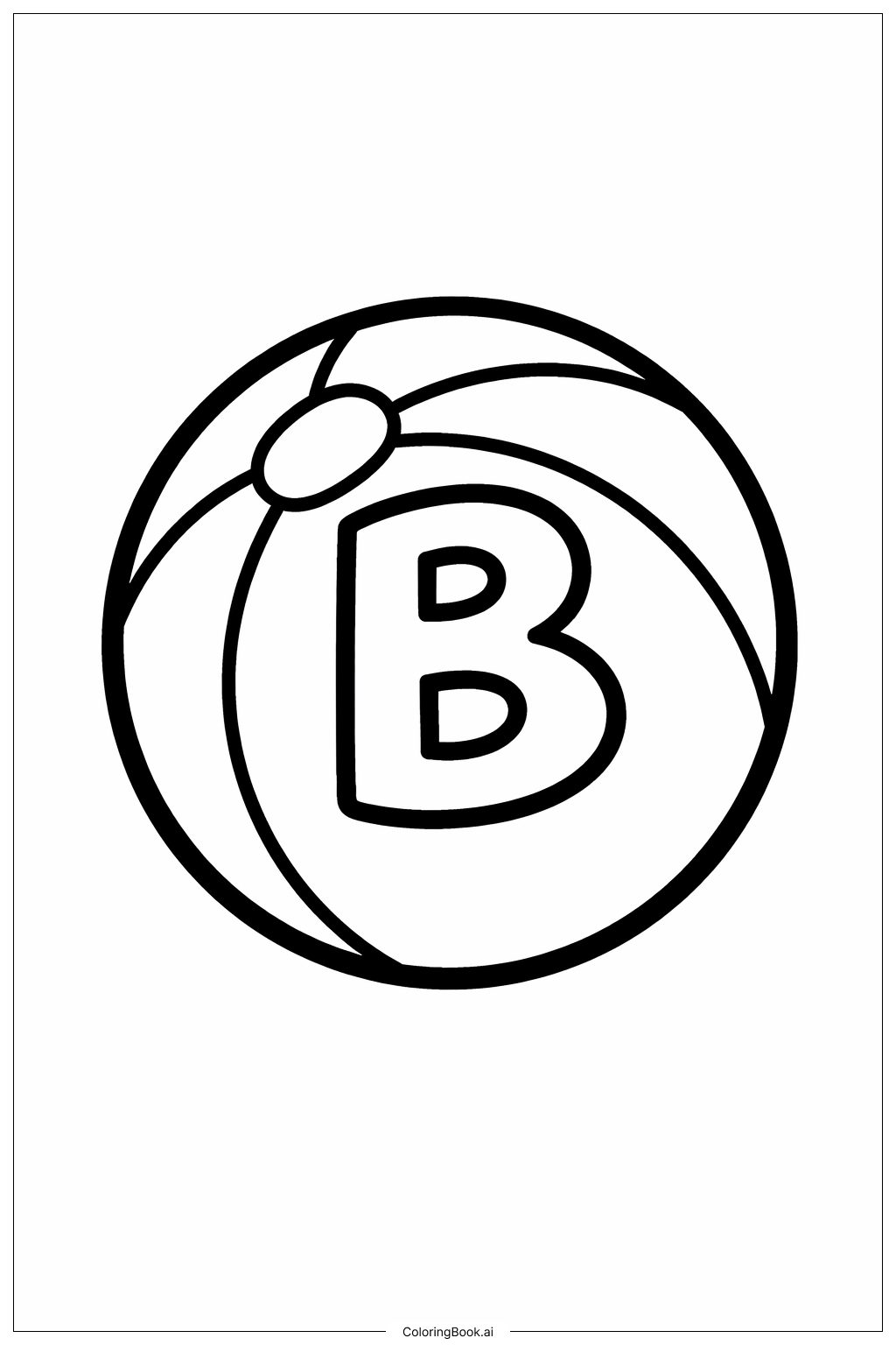 Trang tô màu Quả Bóng Chữ B