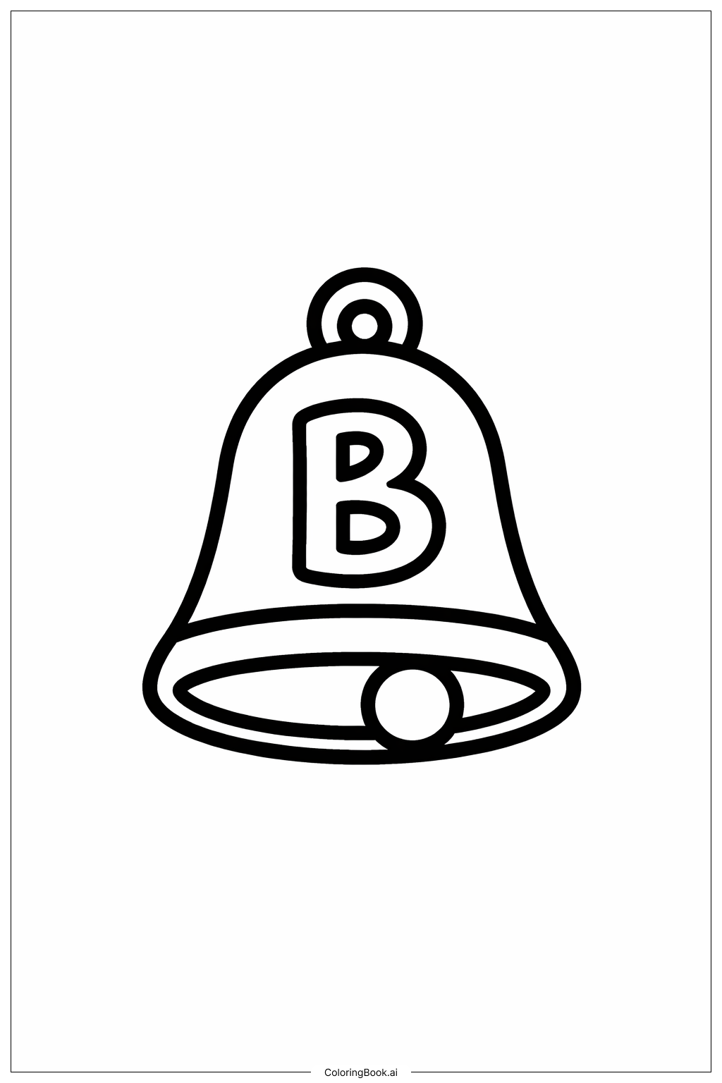 Trang tô màu Chuông chữ B