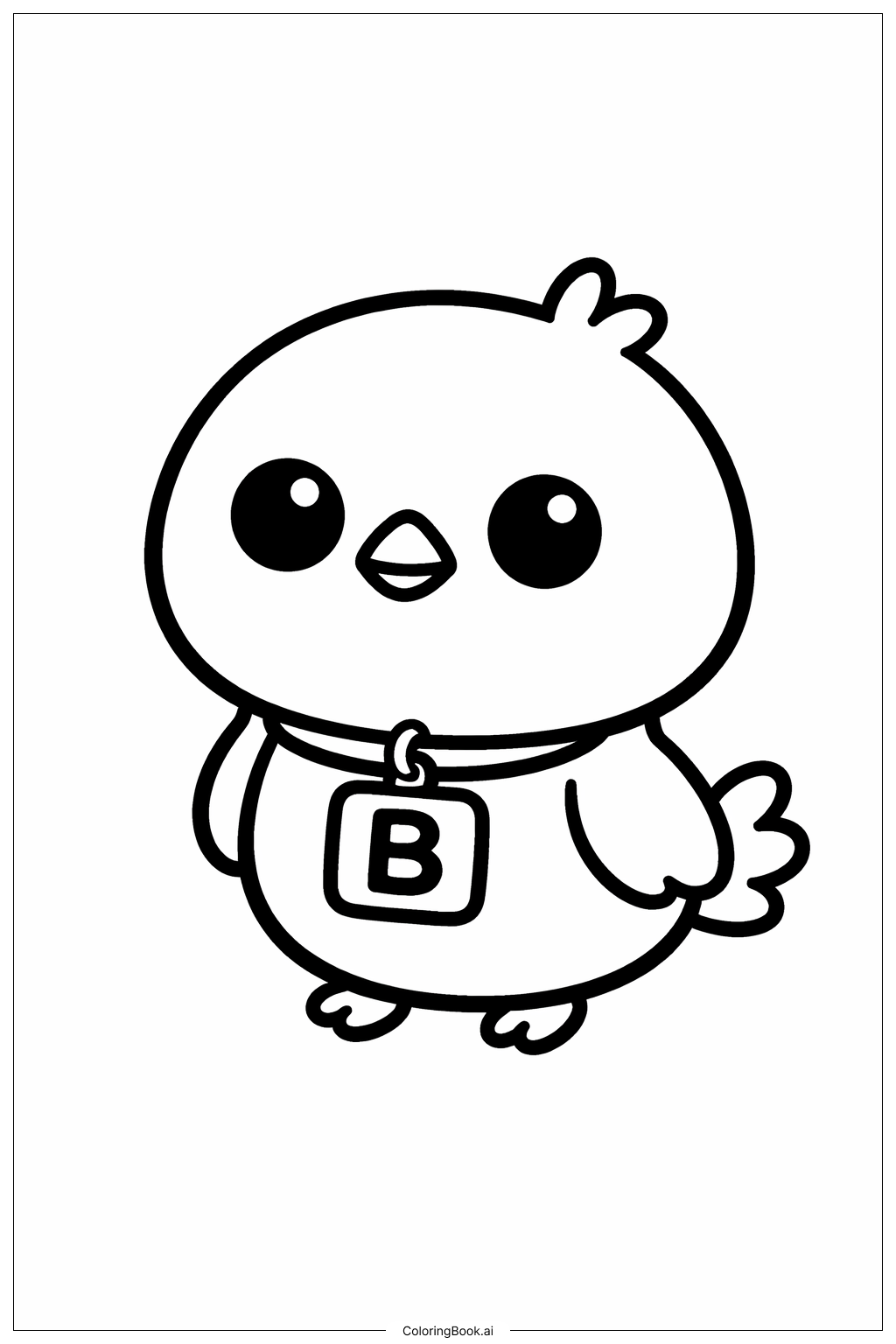 Trang tô màu Chữ B Chim