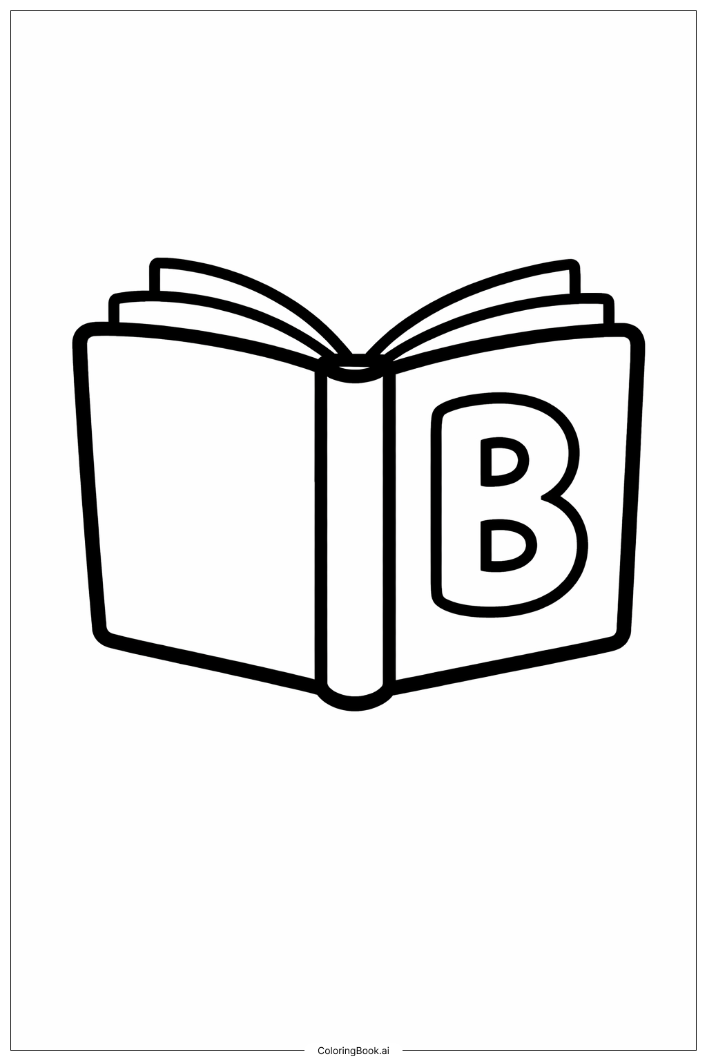 Trang tô màu Sách Chữ B