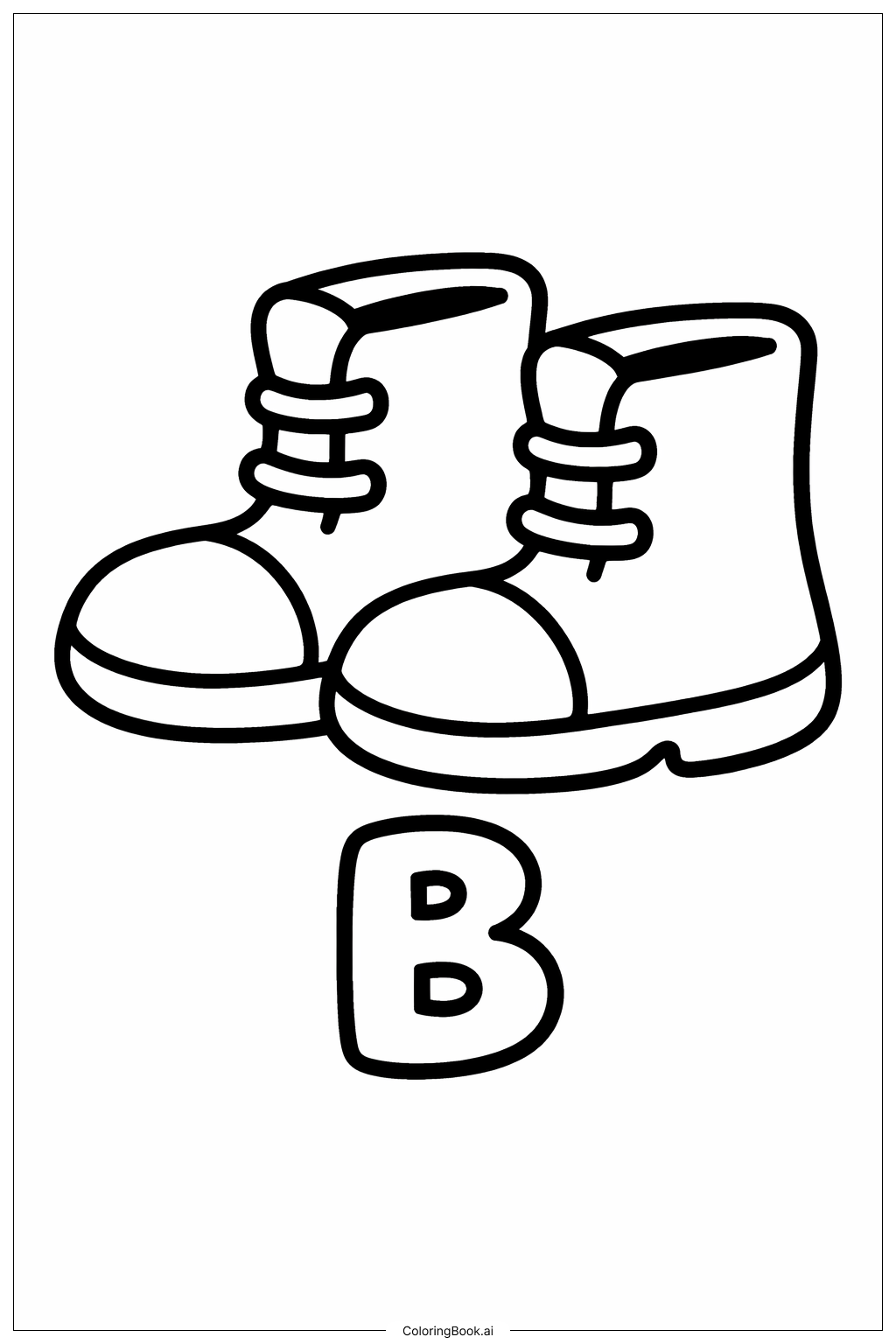  B 글자 색칠공부 페이지 